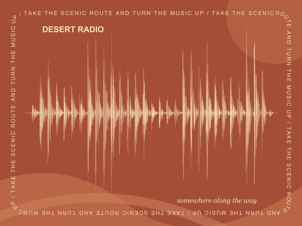 Desert radio sample layout; your audio creates a new waveform
