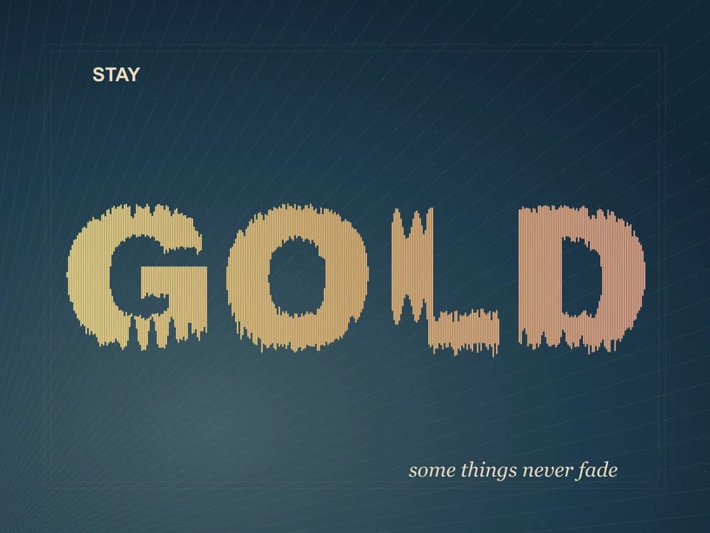 Stay gold sample layout; your audio creates a new waveform