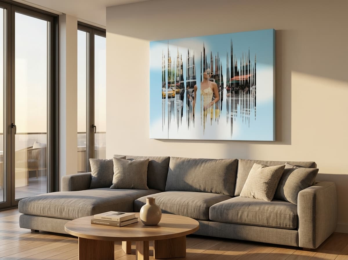 SoundPrint artwork in contemporary living space