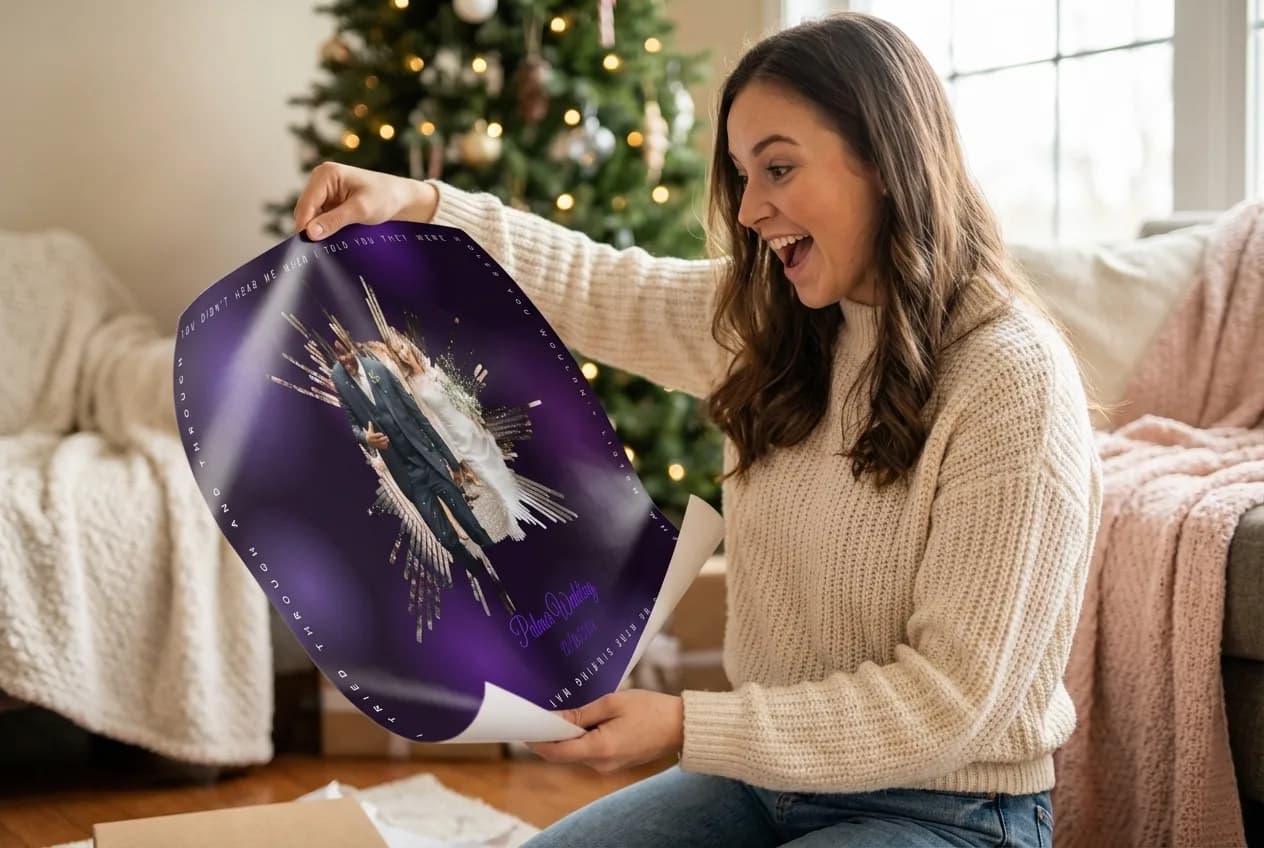 Poster gift with photo mask