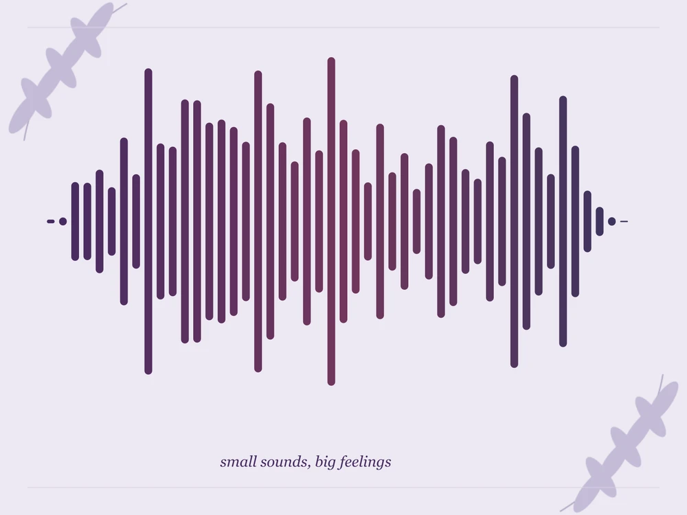 Bars / bold & soft sample layout; your audio creates a new waveform