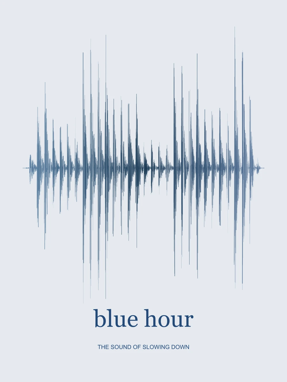 Blue hour sample layout; your audio creates a new waveform