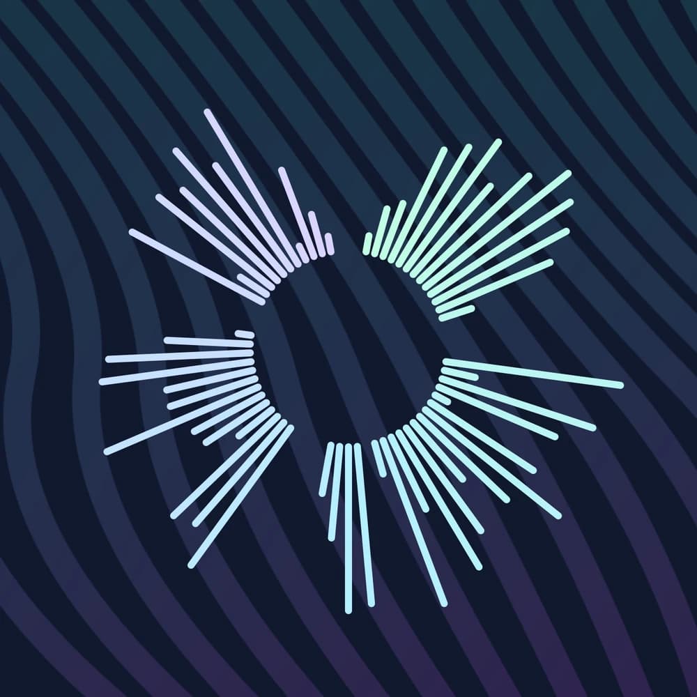 Circle / bold & round sample layout; your audio creates a new waveform