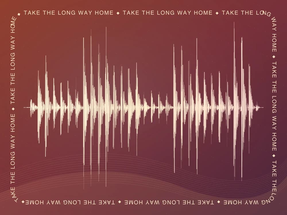 Desert afterglow sample layout; your audio creates a new waveform