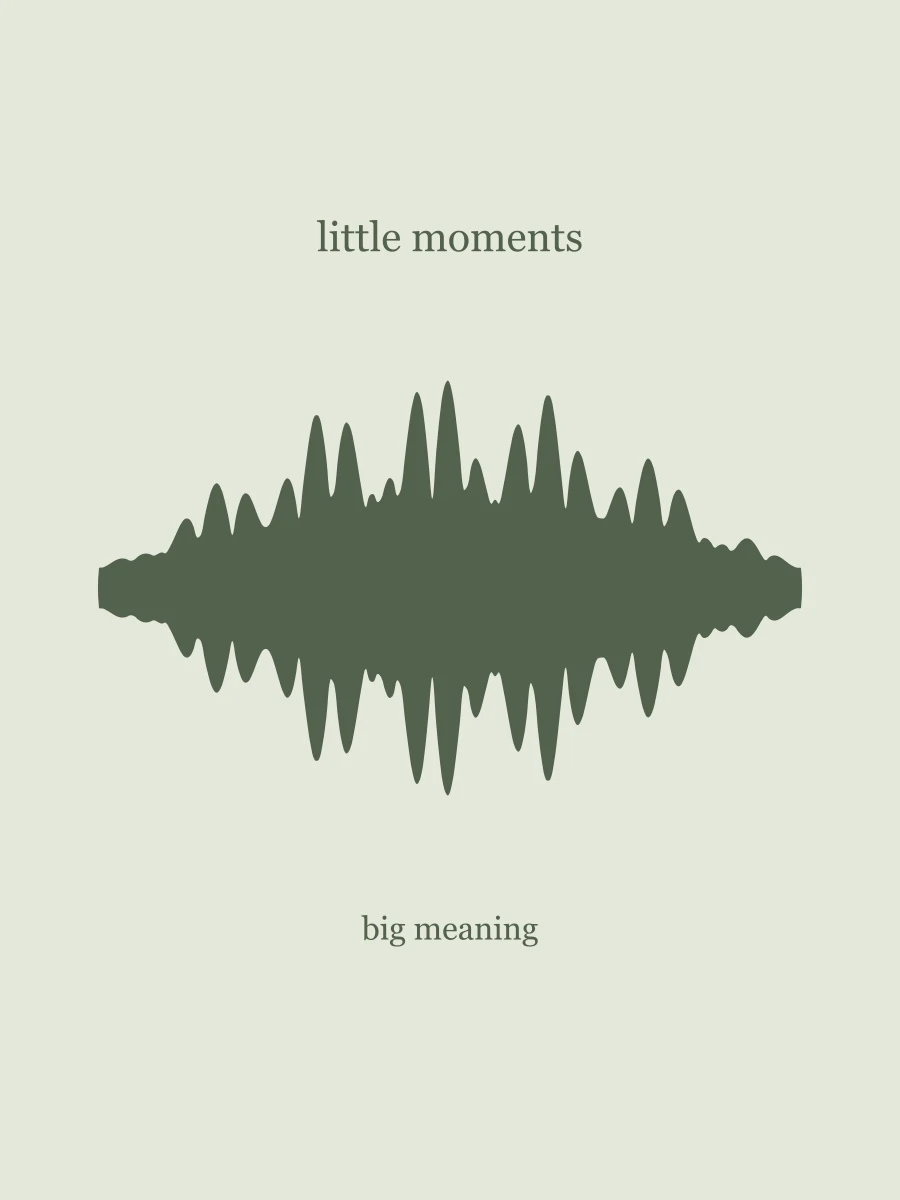 Little moments sample layout; your audio creates a new waveform