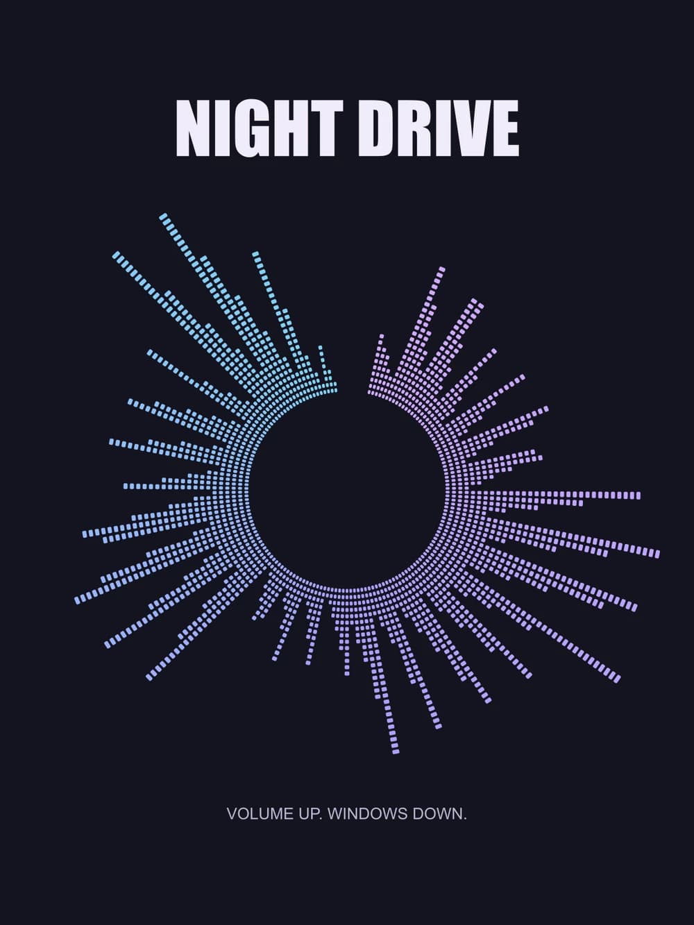 Night drive sample layout; your audio creates a new waveform