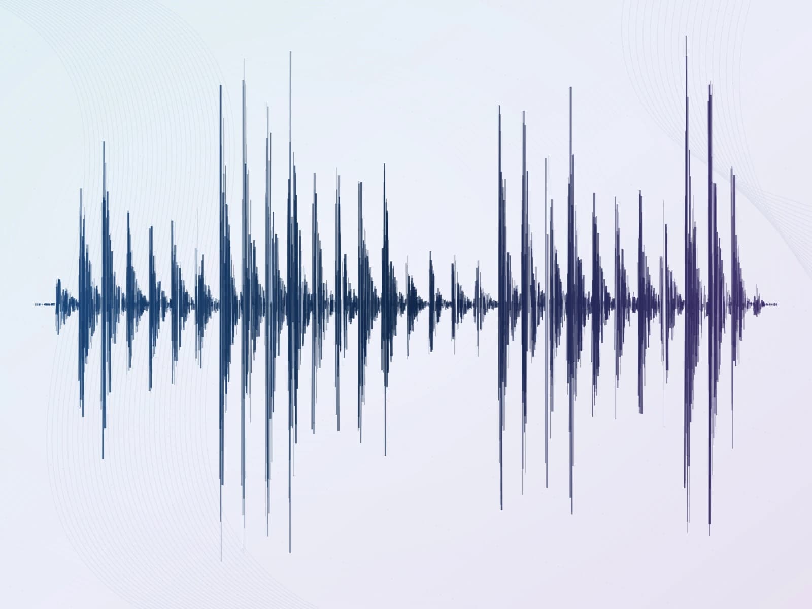 Blue silk sample layout; your audio creates a new waveform