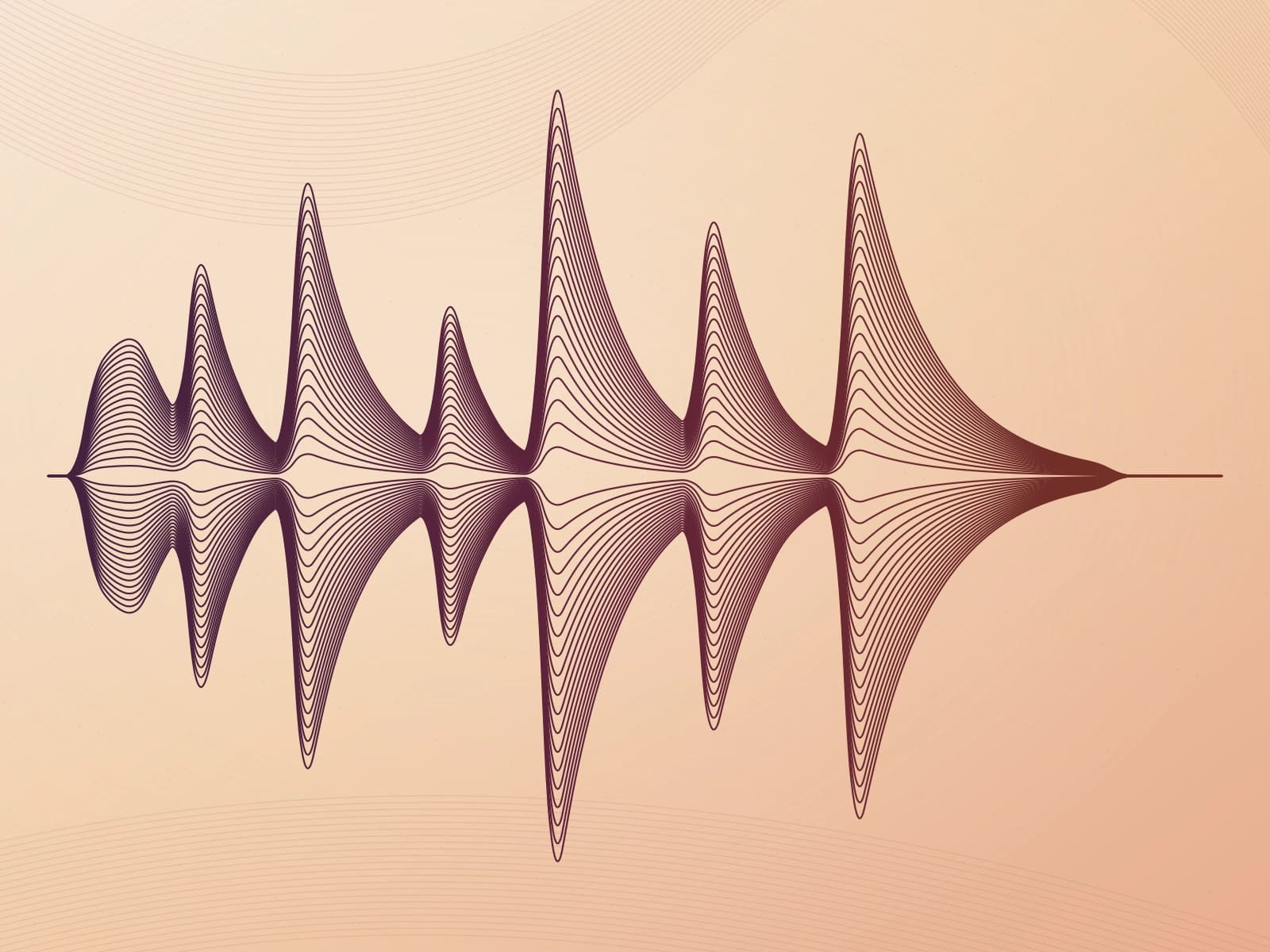 Canyon bloom sample layout; your audio creates a new waveform