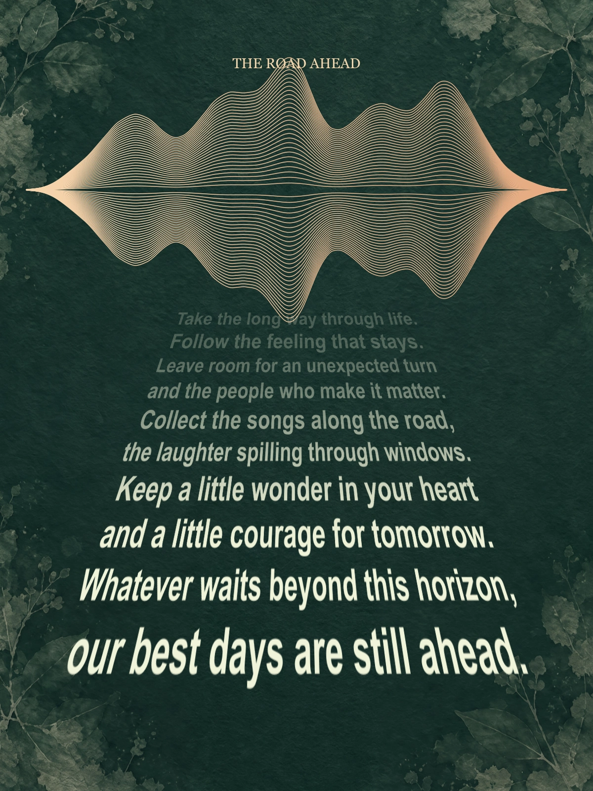 The road ahead on Poster, 12" × 16"