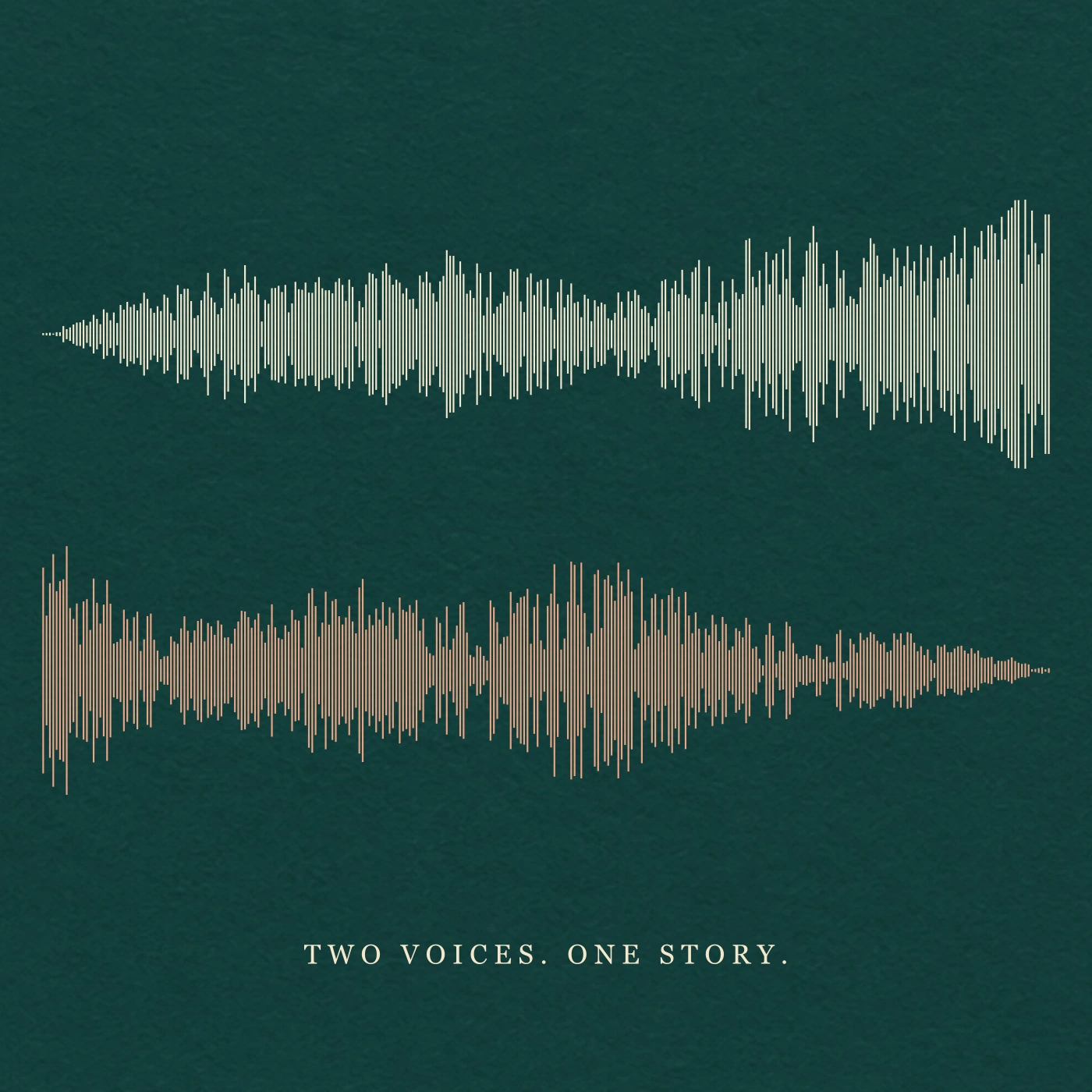 Two voices one story on Poster, 10" × 10"