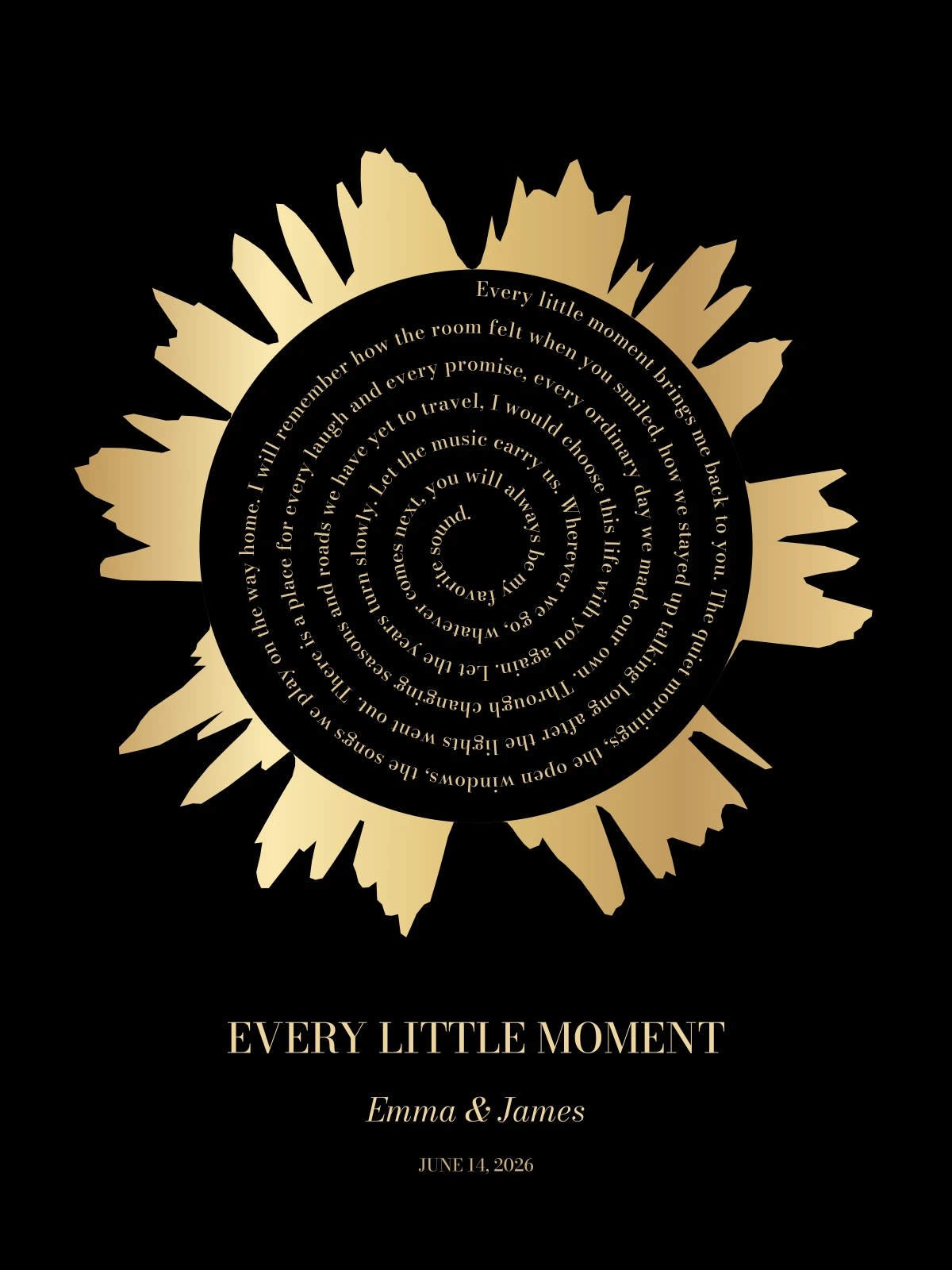 Golden echo on Poster, 12" × 16"